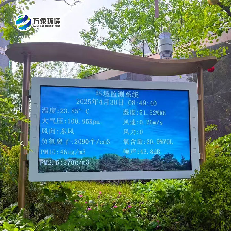高智能負(fù)氧離子監(jiān)測站，全彩屏下的負(fù)氧離子監(jiān)測方式